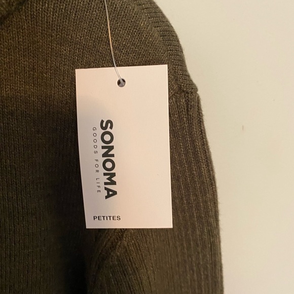 Sonoma Women’s Cowl neck Sweater in Olive Petite XXL new - Picture 5 of 7